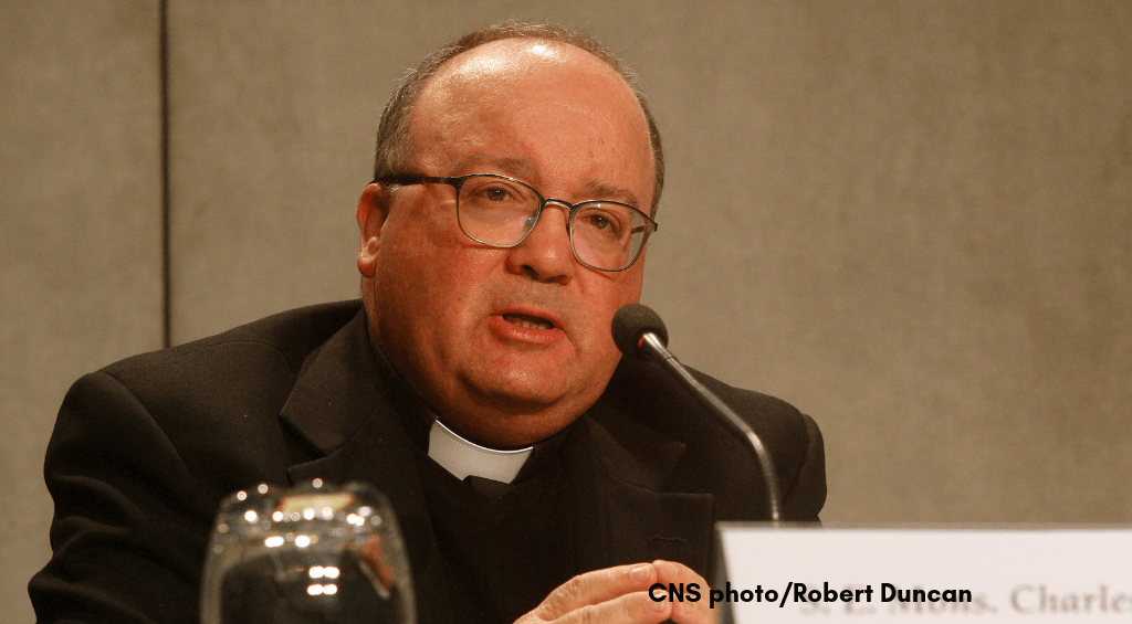CNS photo - Archbishop Scicluna speaks about the pope's new motu proprio