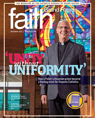 November 2022 FAITH Grand Rapids cover image - home page feat. Father Stephen Dudek