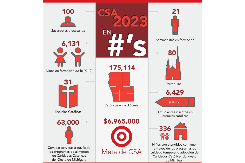 CSA 2023 by the numbers infographic in Spanish