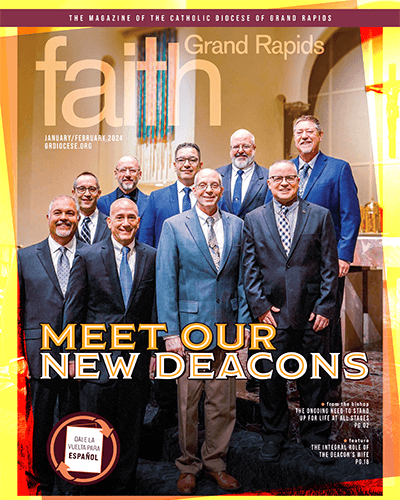 Cover - Jan-Feb 2024 FAITHGR magazine, homepage - New deacons, Parmenas class