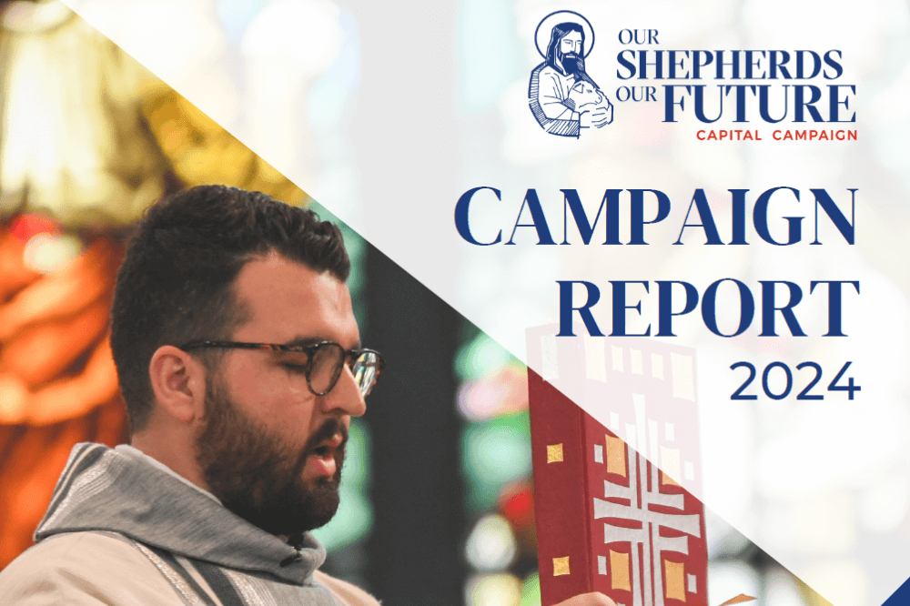 Snip of the 2024 campaign report cover feat. Deacon Nick Baker, featured