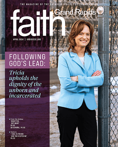 Cover - April 2024 FAITHGR magazine, homepage - Tricia Worrell, director of prison ministries