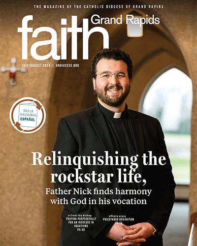 July/August 2024 FAITHGR cover, homepage size - Father Nick Baker