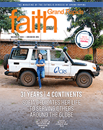 November 2024 FAITHGR cover, catalog size - Sofia Piecuch, CRS in the Central African Republic