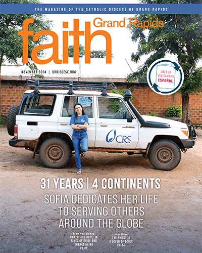 November 2024 FAITHGR cover, homepage size - Sofia Piecuch, CRS in the Central African Republic