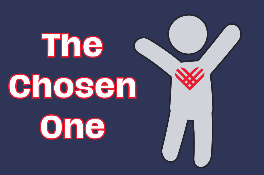 Giving Tuesday challenge grant graphic - The chosen one