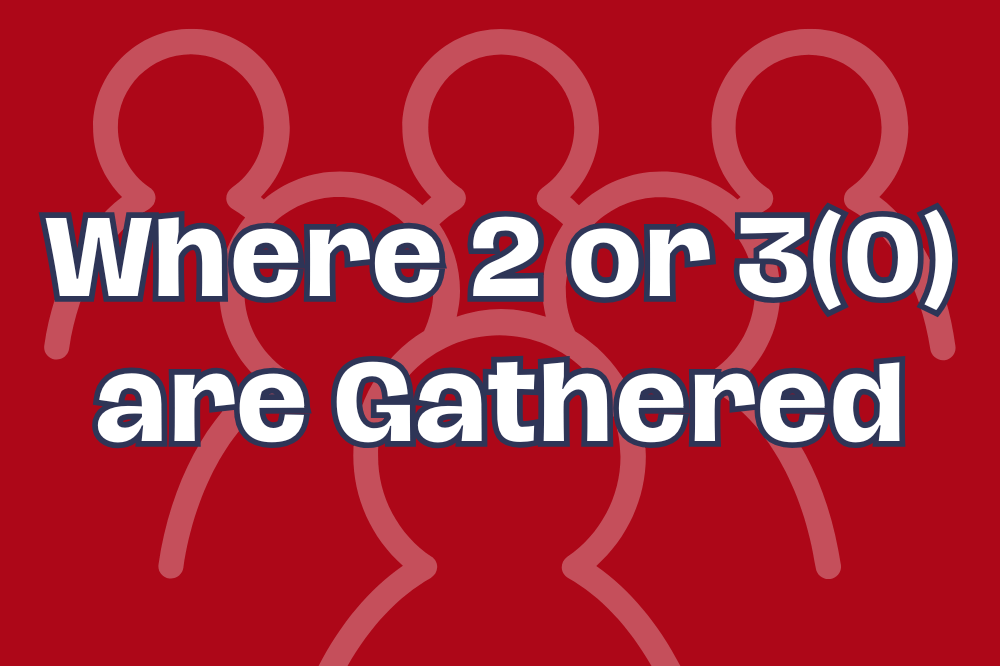 Giving Tuesday challenge grant graphic - Where two or three are gathered